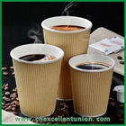 EX-PC-012 Ripple Paper Cup Hot Drink Paper Cup